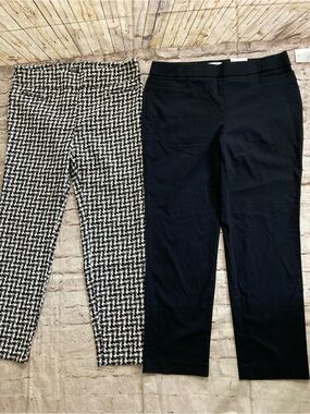 NWT bundle of 2 pants black craft& barrow black/white pattern Soho